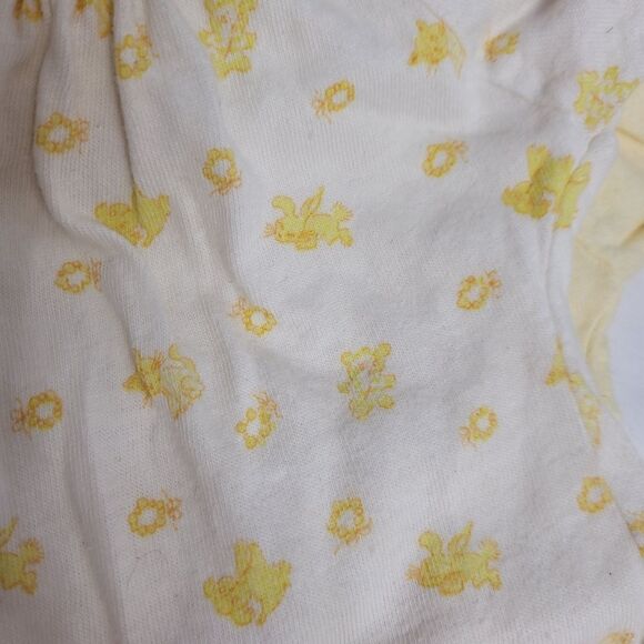 VINTAGE 60s Carter's yellow cat bunny baby clothes lot 0-3 months - Picture 9 of 9